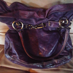 B. Makowsky Glove Leather Pocket Shopper - Purple